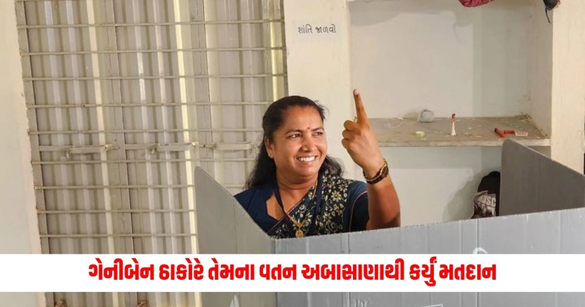 Loksabha Election 2024: ગેનીબેન ઠાકોરે તેમના વતન અબાસાણાથી કર્યું મતદાન https://www.pravinews.com/elections/lok-sabha-election-2024/navsari-lok-sabha-election-2024-for-navsari-lok-sabha-seat-home-minister-harsh-sanghvi-and-bjp-state-president-c-r-patil-voted-6776