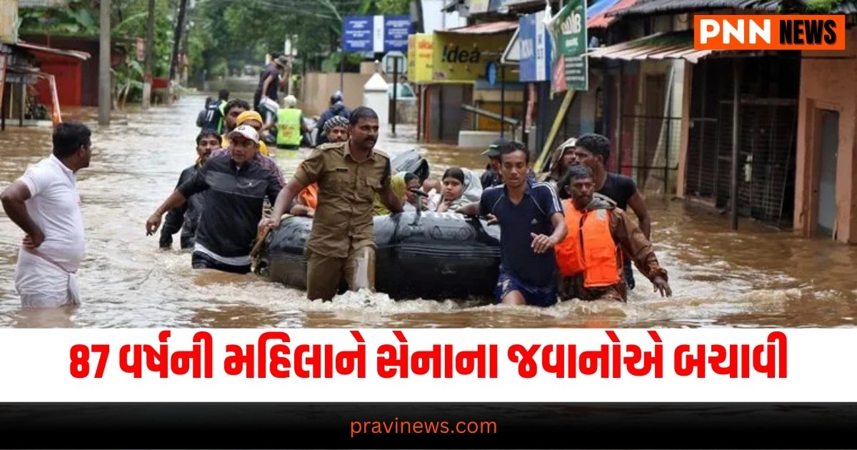 87-Year-Old Woman, Army Rescue, Gujarat Incident, 24-Hour Operation, Military Aid,