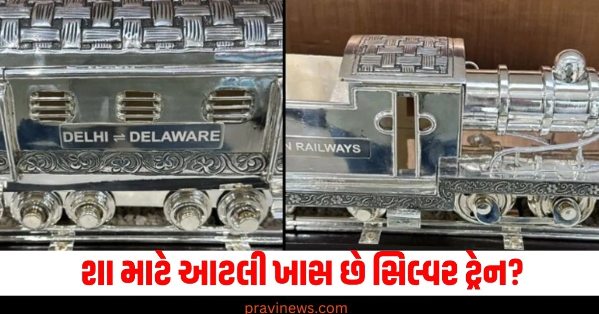 PM Modi, Gift, Biden, Indian Railway Silver Train Model,