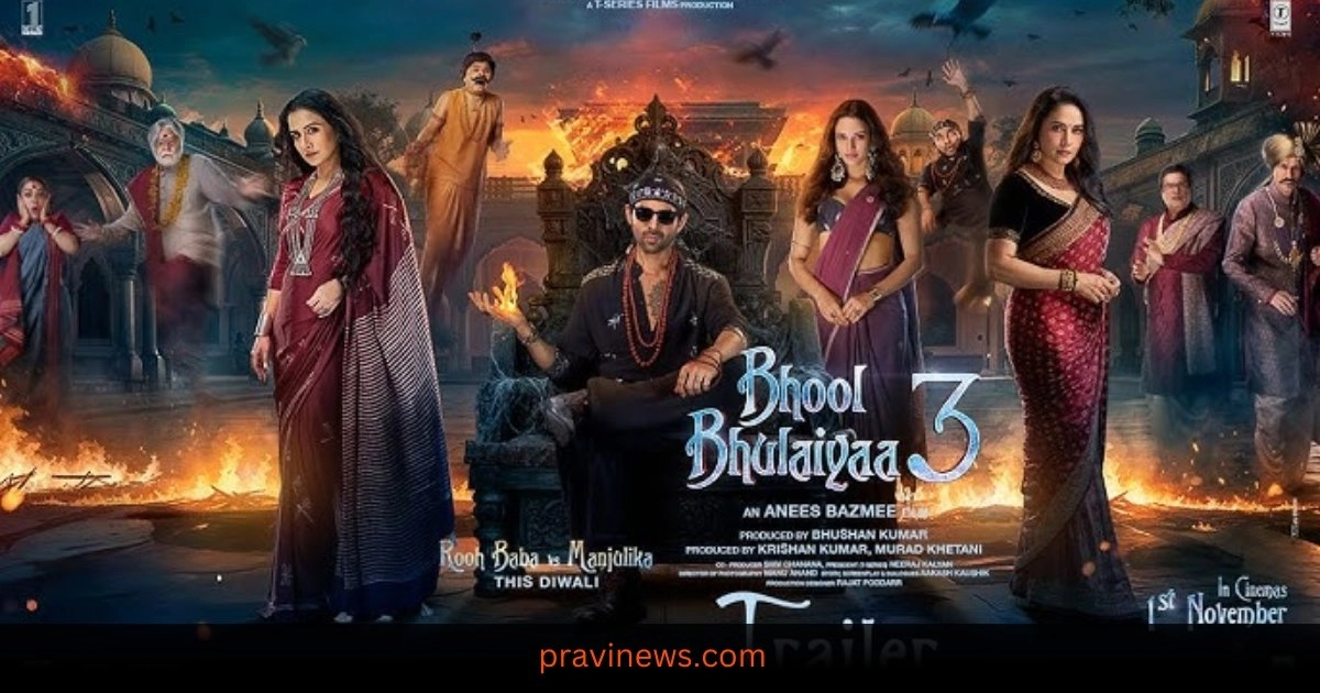 Bhool Bhulaiyaa 3 (Official Trailer): Kartik Aaryan,Vidya B,Madhuri D,Triptii | Anees B | Bhushan K https://www.pravinews.com/entertainment/singham-again-official-trailer-a-rohit-shetty-cop-universe-in-cinemas-1st-nov-47180