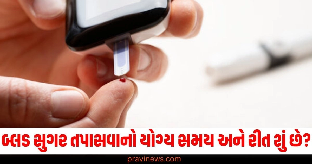 બ્લડ સુગર (Blood Sugar), યોજિત સમય (Right Time), તપાસ કરવાની રીત (Testing Method), નિષ્ણાતો (Experts),