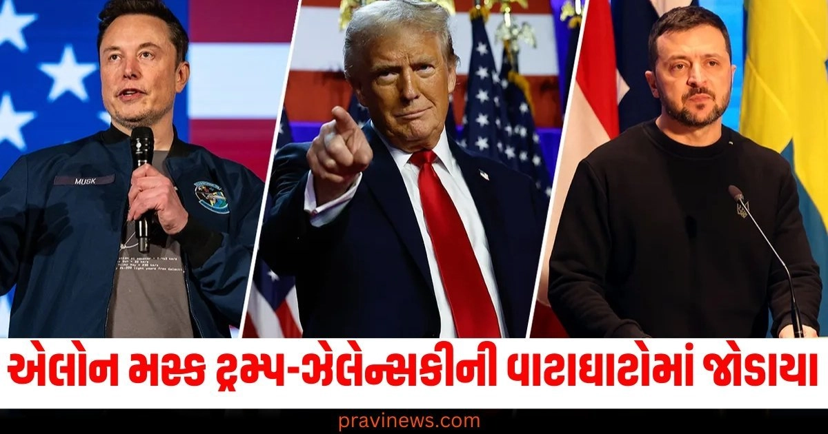 એલોન મસ્ક (Elon Musk), ડોનાલ્ડ ટ્રમ્પ (Donald Trump), ઝેલેન્સકી (Zelensky), વાટાઘાટો (Negotiations), જોડાયા (Joined), વ્હાઇટ હાઉસ (White House), ભૂમિકા (Role), પુષ્ટિ (Confirmation),