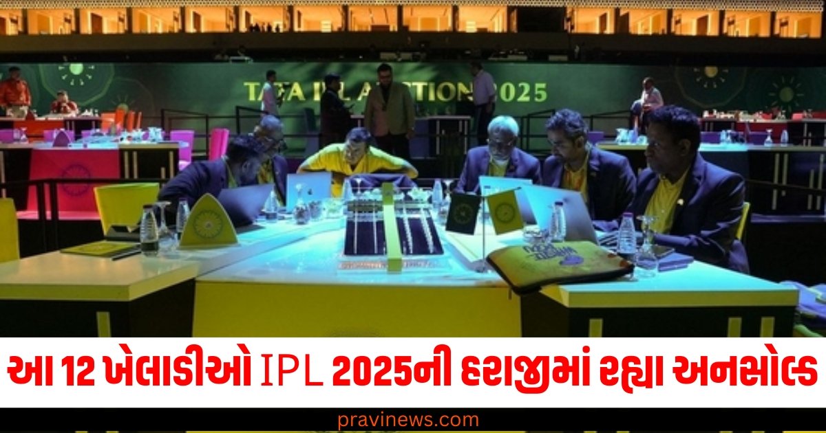 આ 12 ખેલાડીઓ IPL 2025 હરાજીમાં રહ્યા અનસોલ્ડ, જાણો સંપૂર્ણ માહિતી https://www.pravinews.com/sports/ipl-2025-mega-auction-unsold-players-list-david-warner-59941