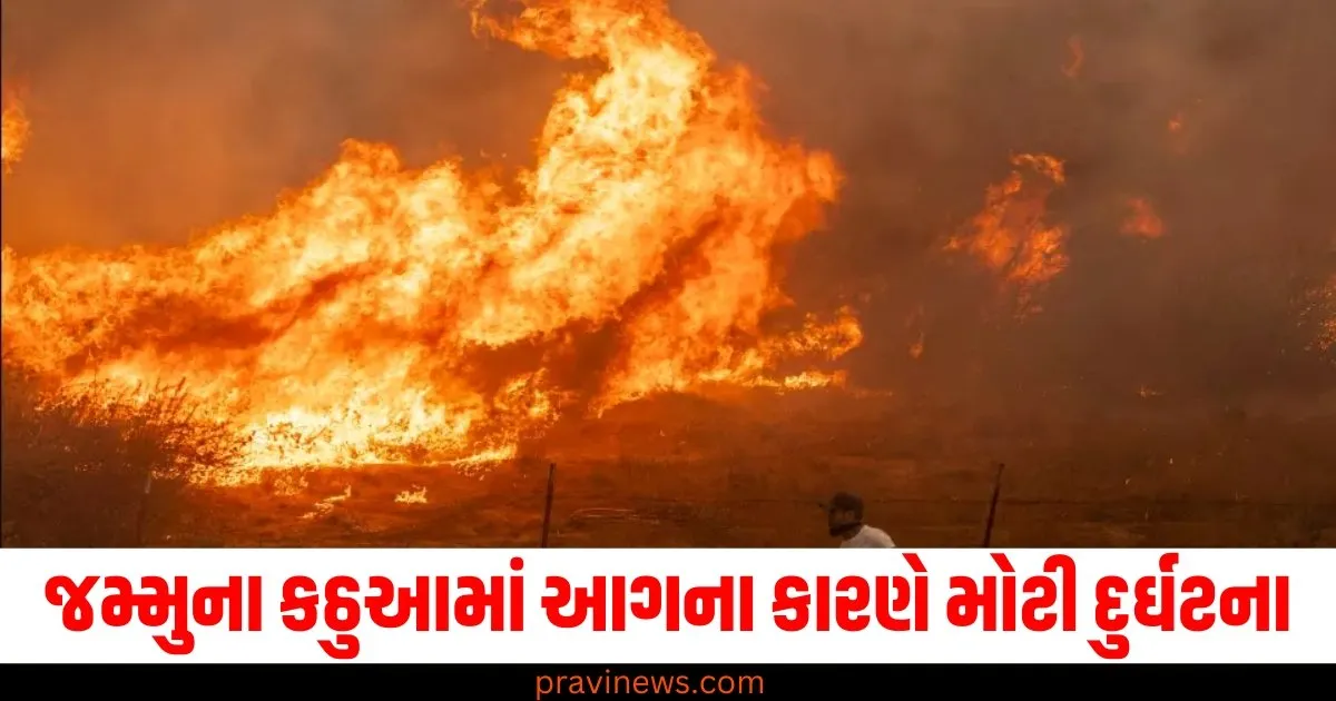જમ્મુના કઠુઆમાં આગ (Fire in Kathua, Jammu), મોટી દુર્ઘટના (Major Tragedy), ઠંડીમાં શ્વાસ રૂંધાવાથી મૃત્યુ (Death due to suffocation in cold), 6 લોકોના મોત (6 People Dead), ઘરેલું દુર્ઘટના (Domestic Tragedy), અગી ફેલાવ (Fire Spread),