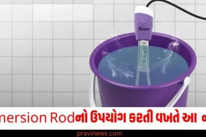 Immersion Rod (ઇમર્સન રોડ), Electric Shock (જોરદાર ઝટકો), Safety Tips (સુરક્ષા ટીપ્સ), Usage Mistakes (ઉપયોગની ભૂલો), Electrical Safety (વિદ્યુત સુરક્ષા), Avoid Hazards (જોખમ ટાળો),