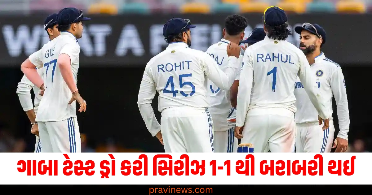 ગાબા ટેસ્ટ (Gaba Test), ટેસ્ટ ડ્રો (Test Draw), સિરીઝ 1-1 (Series 1-1), ભારત (India), WTC ફાઈનલ (WTC Final), આશા જીવંત (Hope Still Alive),