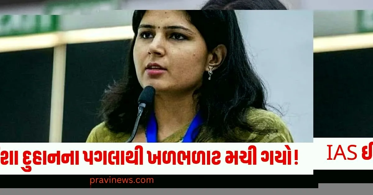 IAS ,(Indian Administrative Service), ઈશા દુહાન, (Isha Duhan), ખળભળાટ, (Stir/Commotion), OTS યોજના, (OTS scheme), બેદરકરી ,(Negligence),