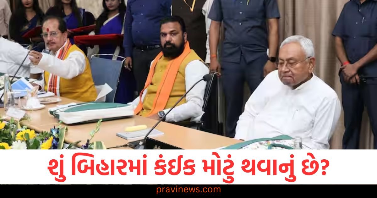 શું બિહારમાં કંઈક મોટું થવાનું છે? નીતિશ કુમારને મળવા માટે ભાજપના ઘણા નેતાઓ અચાનક પહોંચ્યા 1 શું બિહારમાં કંઈક મોટું થવાનું છે? નીતિશ કુમારને મળવા માટે ભાજપના ઘણા નેતાઓ અચાનક પહોંચ્યા https://www.pravinews.com/world-news-in-gujarati/bihar-big-news-many-bjp-leaders-including-samrat-choudhary-dilip-jaiswal-reached-to-meet-cm-nitish-kumar-121579