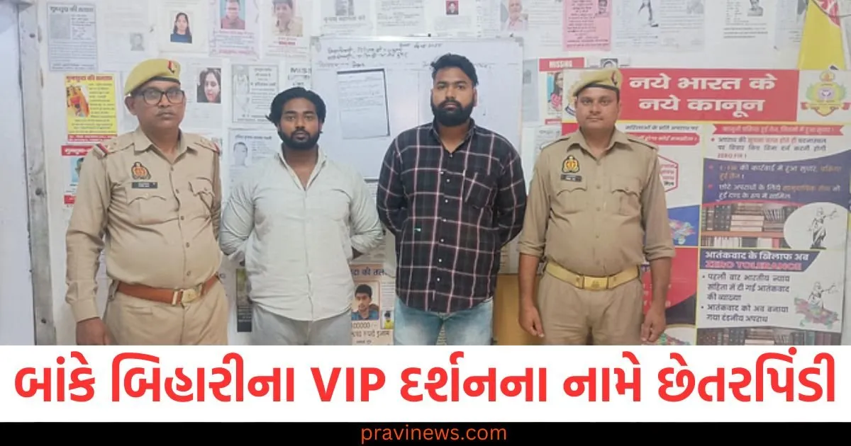 બાંકે બિહારીના VIP દર્શનના નામે છેતરપિંડી, મોટી રકમ વસૂલવામાં આવી, પોલીસે બે બાઉન્સરની ધરપકડ કરી https://www.pravinews.com/gujarat-news/rajkot-news/rajkot-apmc-market-price-today-live-updates-07-06-2025-126685