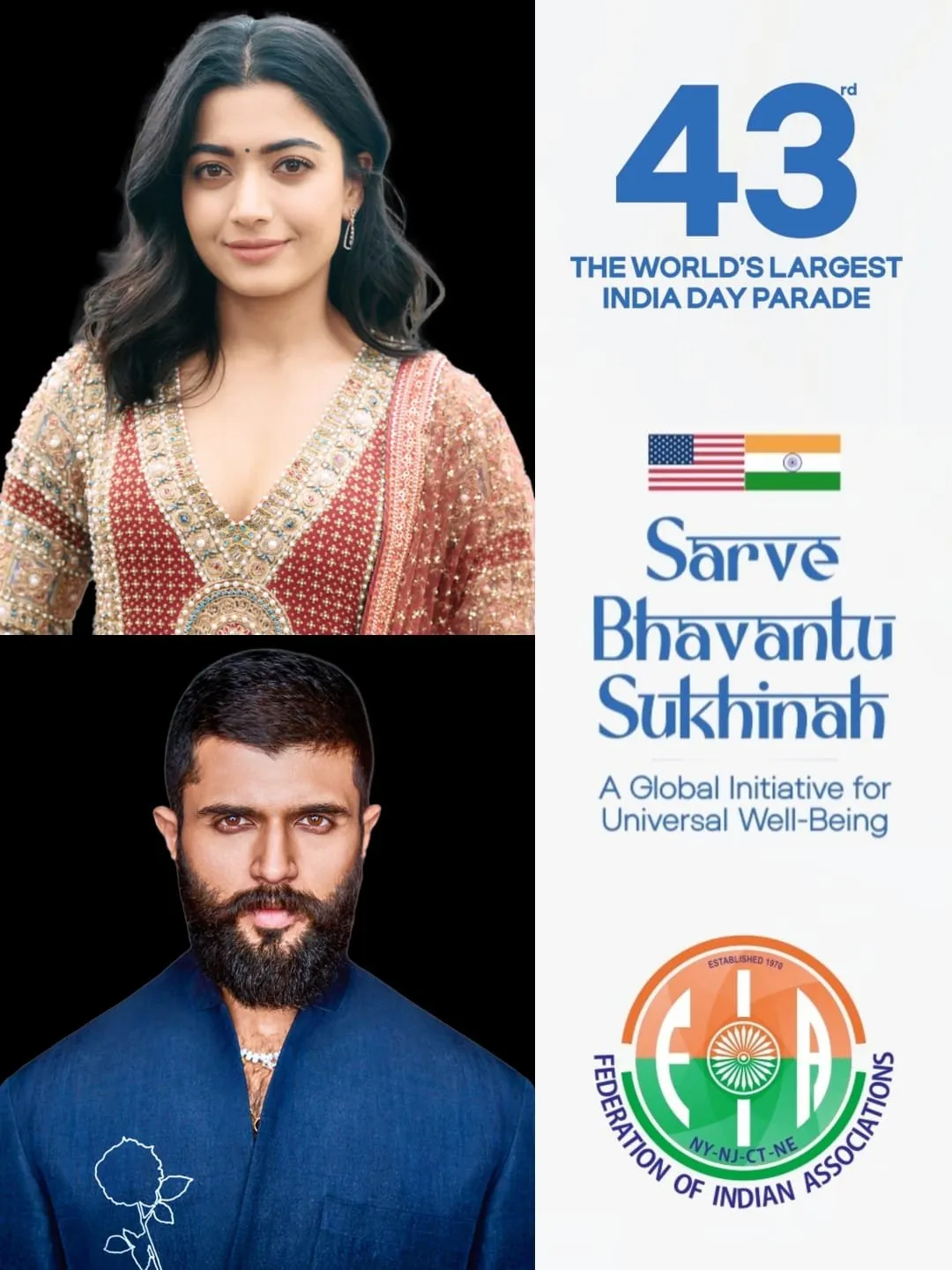 43rd India Day Parade New York : સુપર સ્ટાર્સ વિજય દેવેરાકોંડા અને રશ્મિકા મંડન્ના કો-ગ્રાન્ડ માર્શલ તરીકે નિયુક્ત થયા https://www.pravinews.com/world-news-in-gujarati/43rd-india-day-parade-new-york-superstars-vijay-deverakonda-and-rashmika-mandanna-appointed-as-co-grand-marshals-129034